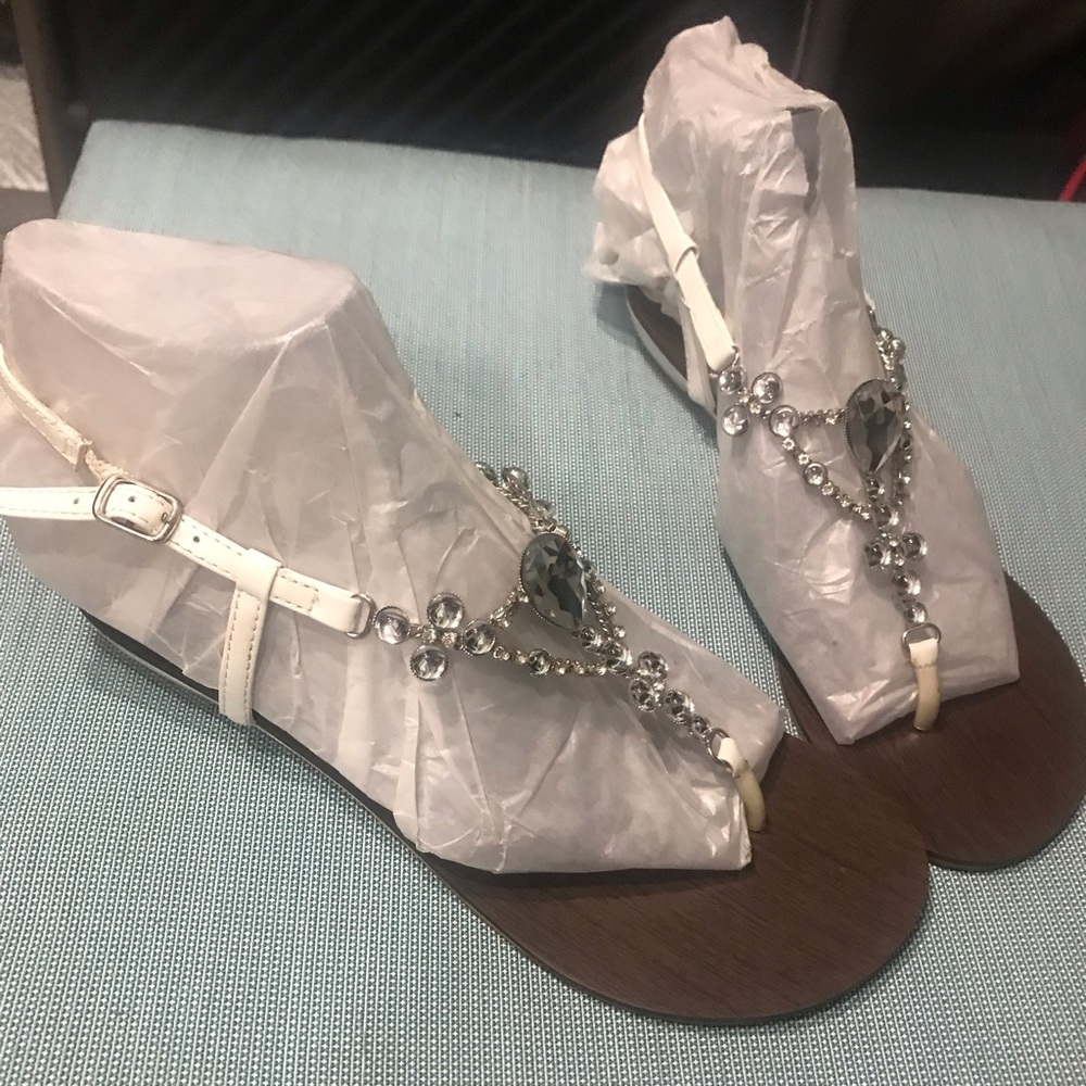 White sandals
